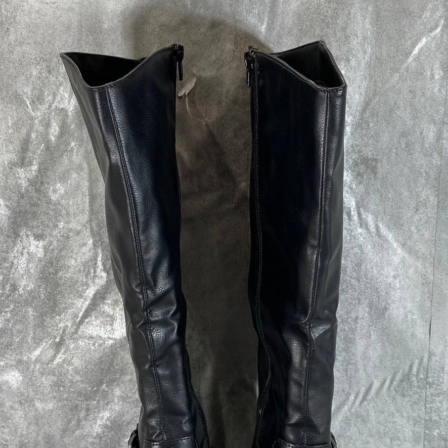 STYLE & CO Women's Black Marliee Full Side-Zip Round-Toe Tall Riding Boots SZ9.5