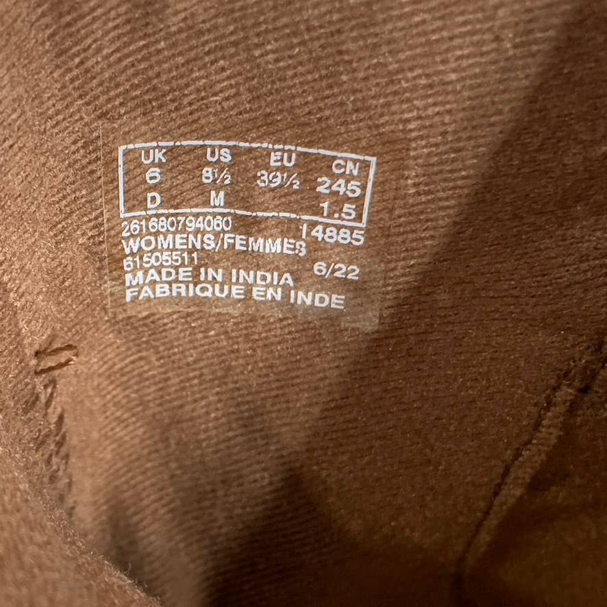 CLARKS Collection Women's Dark Tan Leather Maye Strap Ankle Boots SZ 8.5