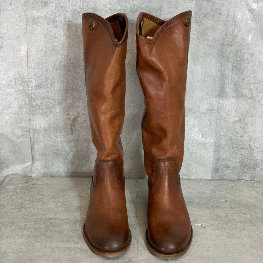 FRYE Cognac Brown Leather Melissa Button 2 Pull On Riding Boot SZ 6 B 3475449