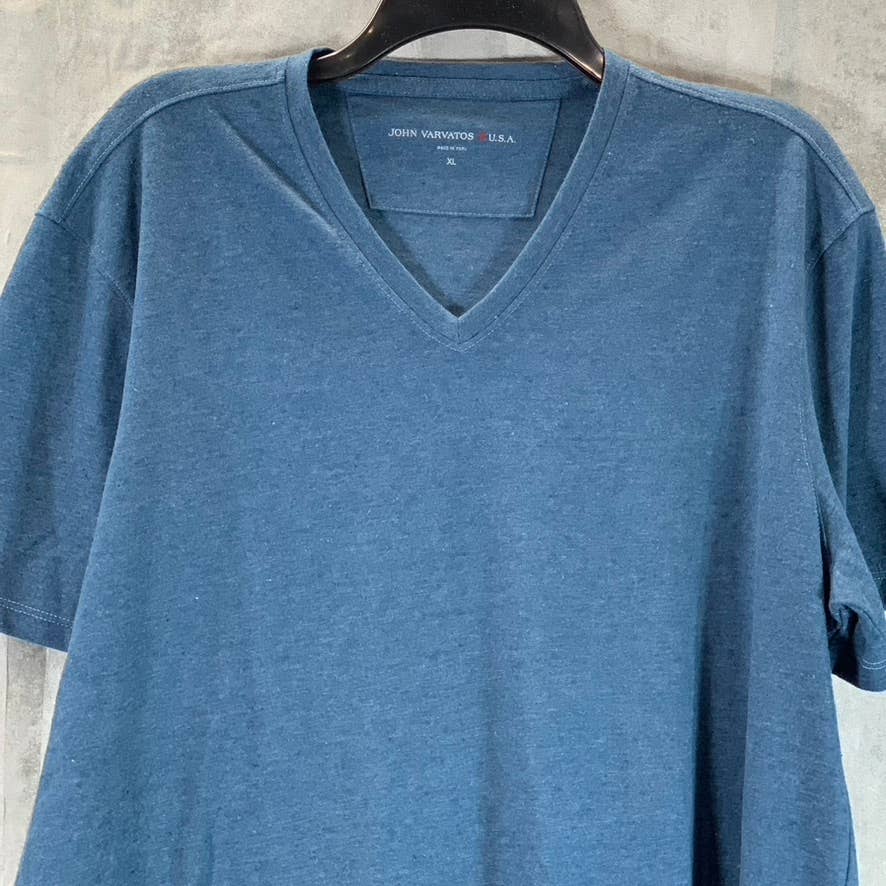 JOHN VARVATOS STAR USA Men's Peacock Blue V-Neck Short-Sleeve T-Shirt SZ XL