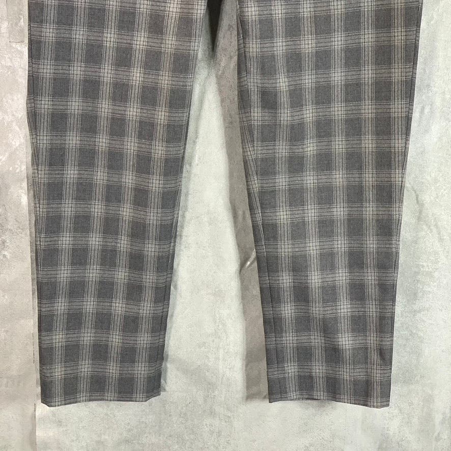 ASOS Men's Charcoal Plaid Checkered Slim-Fit Suit Pants SZ 30X32