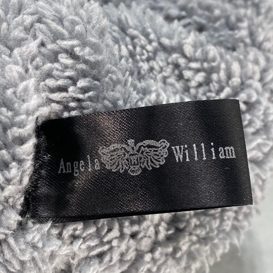 ANGELA & WILLIAM Dark Gray Cable Knit Pom-Pom Beanie with Sherpa Lining OS