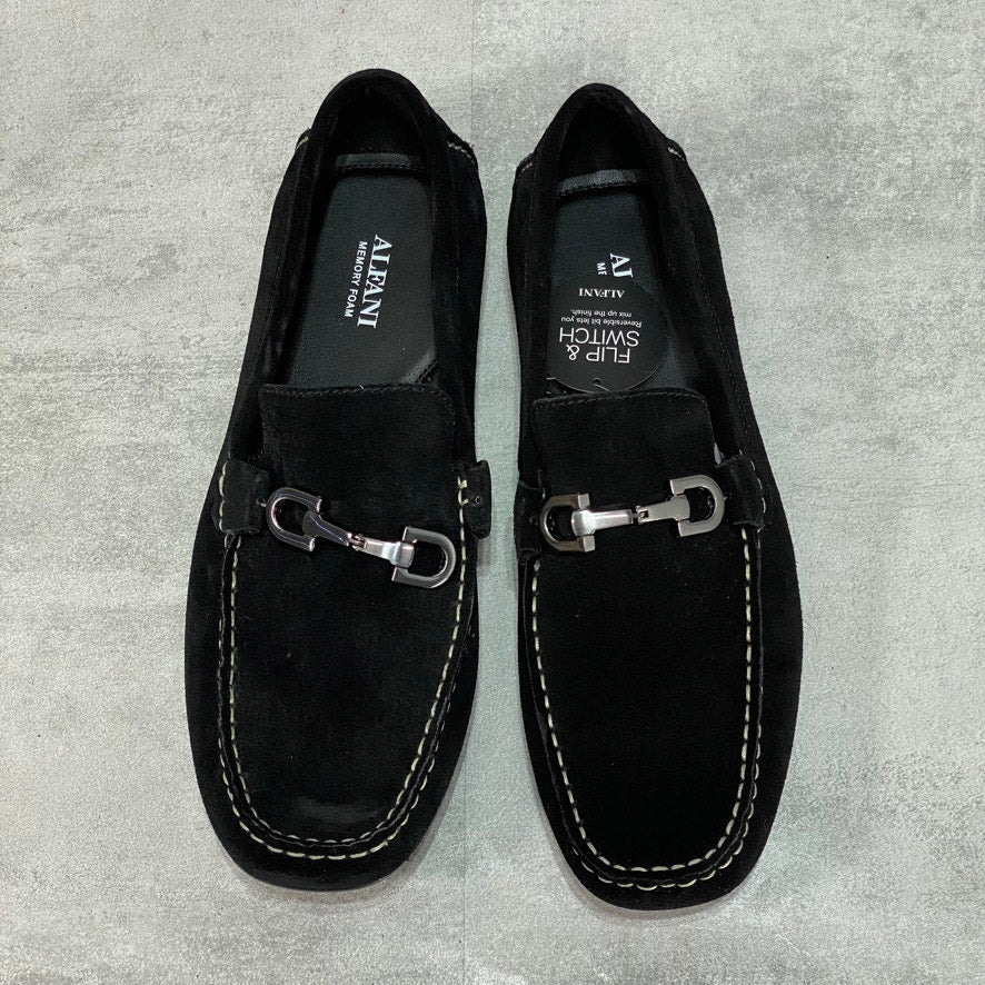 ALFANI Black Remy Driving Loafers SZ 11