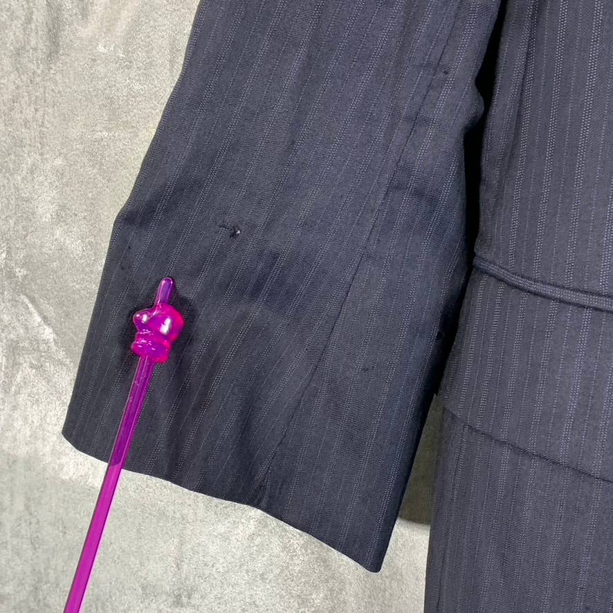 BROOKS BROTHERS Men's Navy Regular-Fit Pinstripe Two-Button Blazer SZ 43R