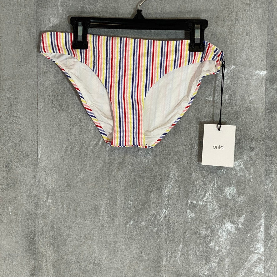 ONIA Multicolor Striped Lily Hipster Full Coverage Bikini Bottoms SZ S