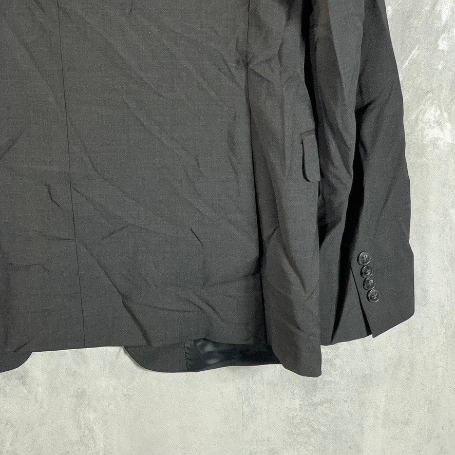 CALVIN KLEIN Men's Charcoal Long Skinny-Fit Two-Button Suit Jacket SZ 42L