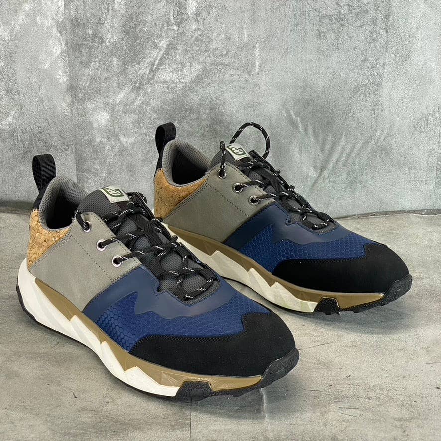 HYBRID GREEN LABEL Men's Blue Trillium Casual Lace-Up Sneakers SZ 10