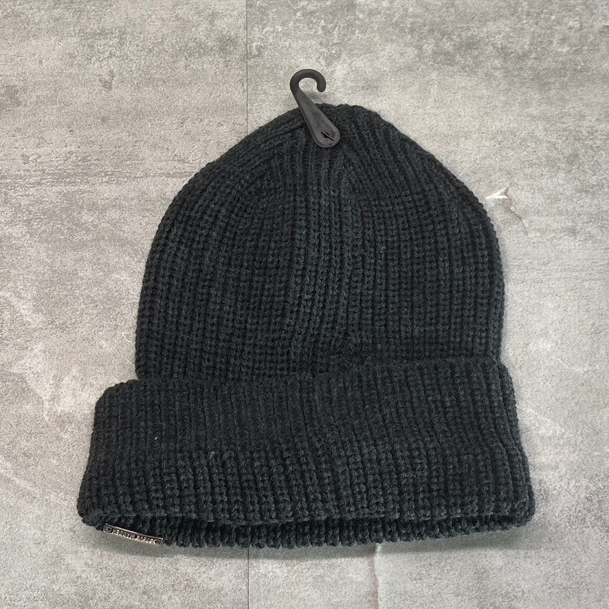 STEVE MADDEN Women's Charcoal Wide Cuff Ribbed Knit Beanie SZ OS