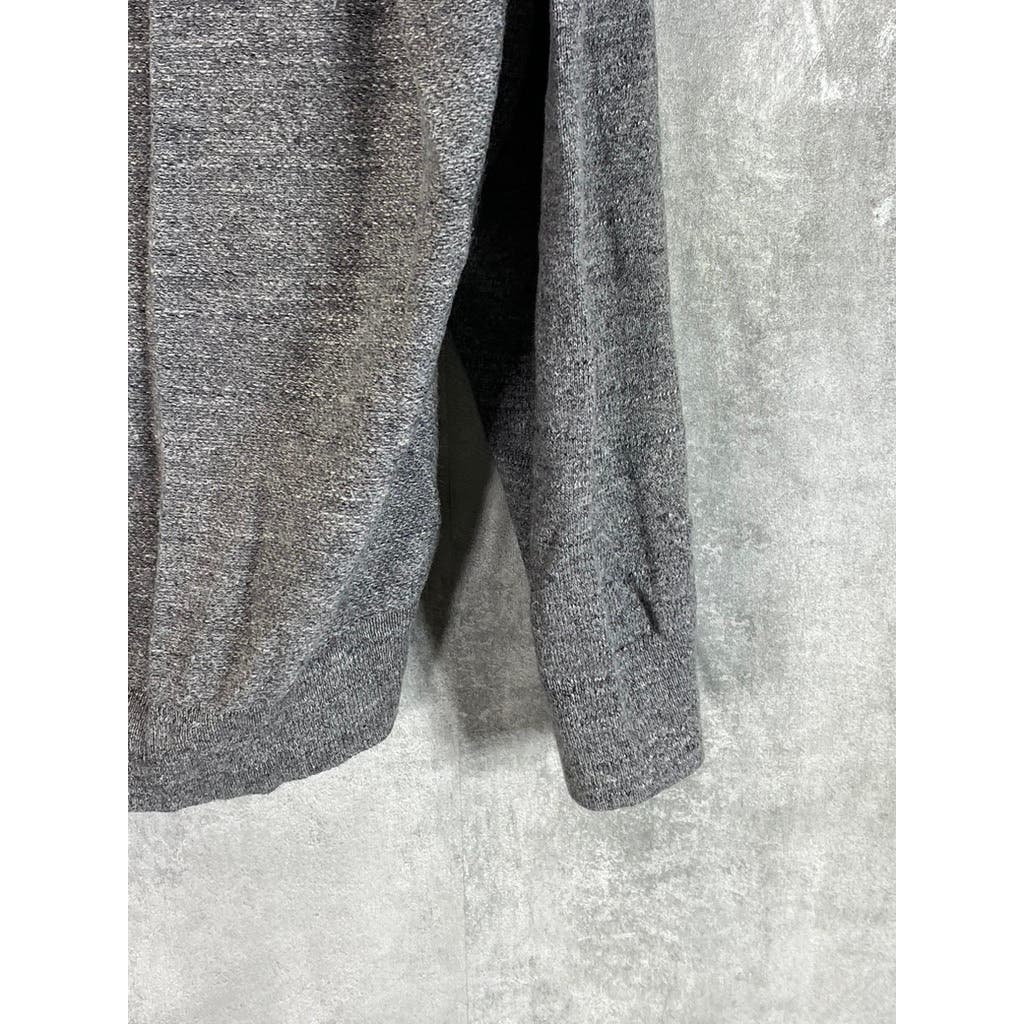 J.CREW Men's Heathered Dark Grey Crewneck Slim Long Sleeve Pullover Sweater SZXL