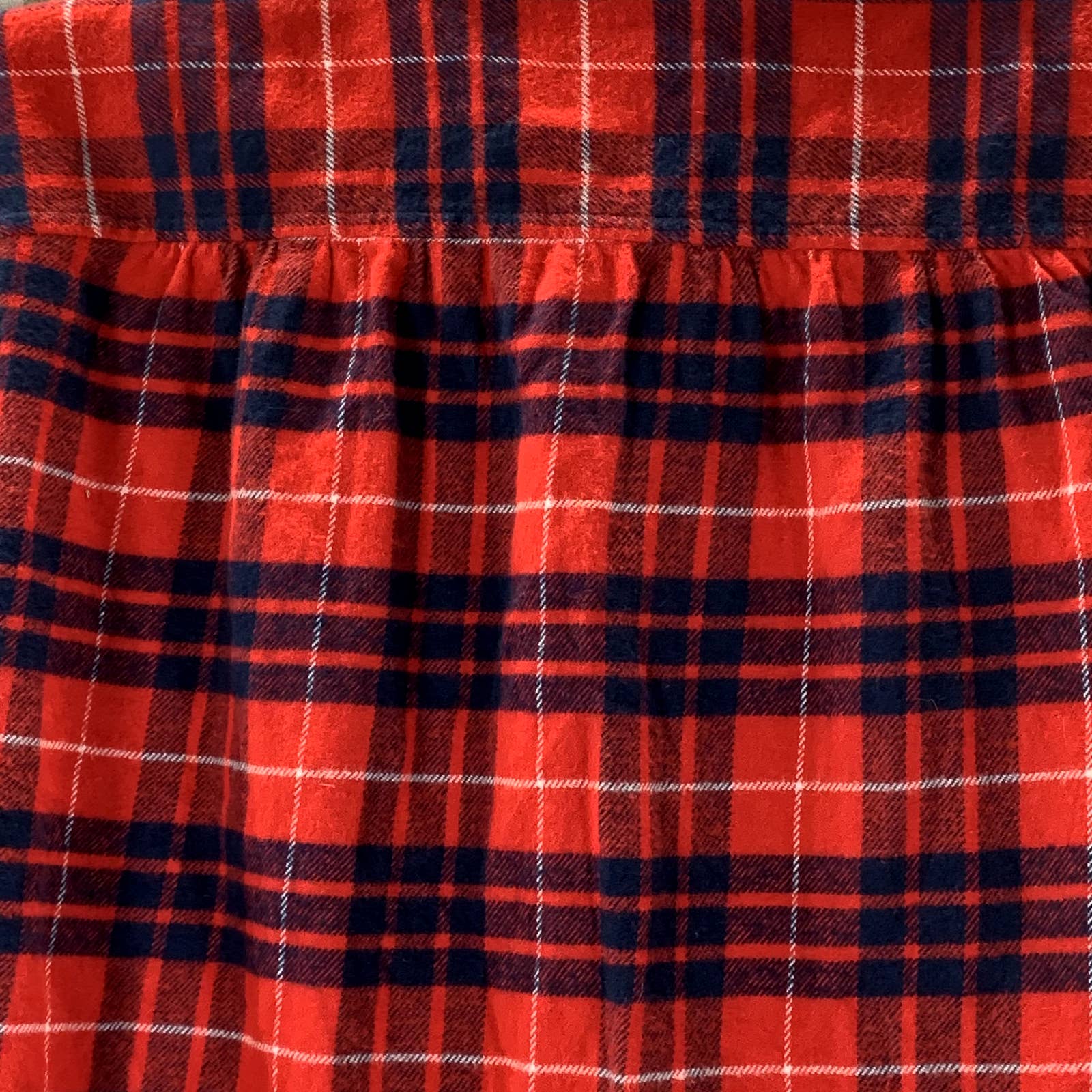 MADEWELL Women's Red Plaid Flannel Button-Up Long Sleeve Shirt SZ M