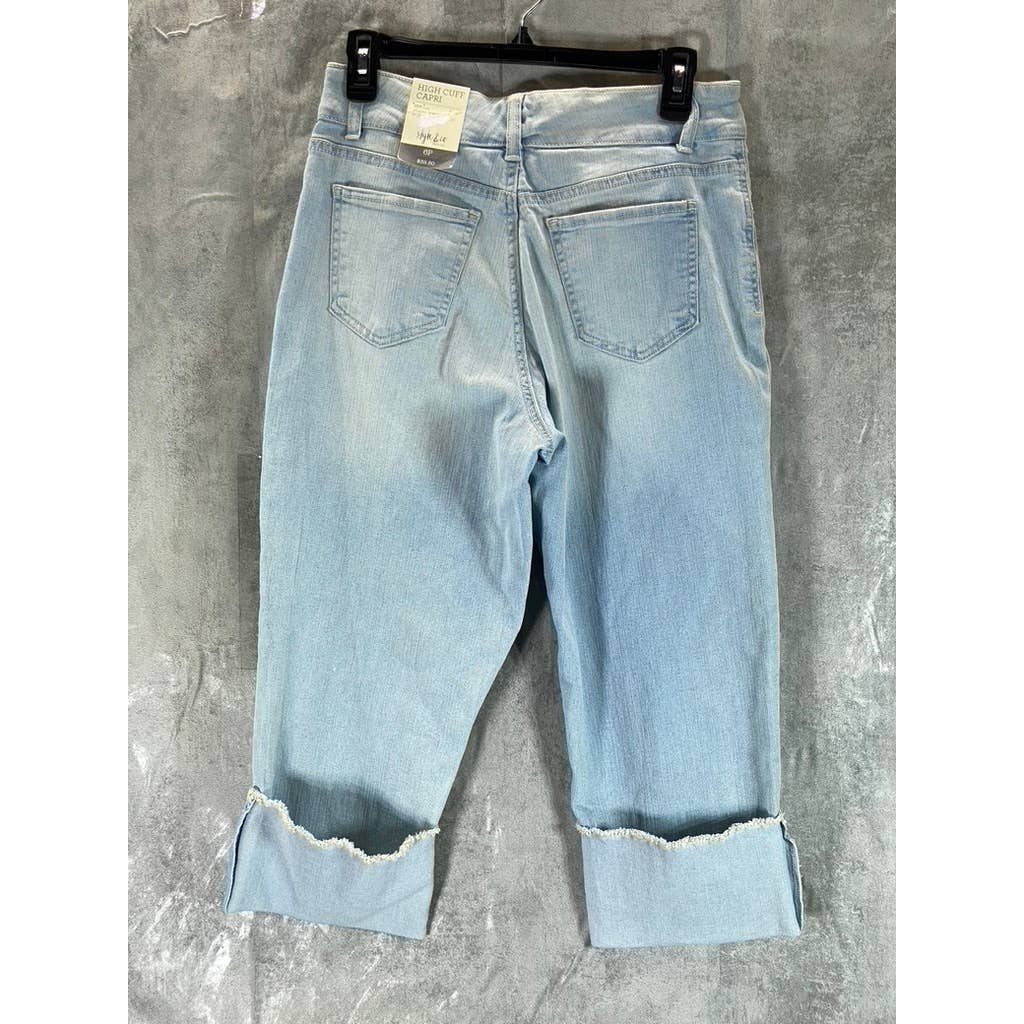 STYLE & CO Women's Petite Watch House Mid-Rise High-Cuff Capri Jeans SZ 6P