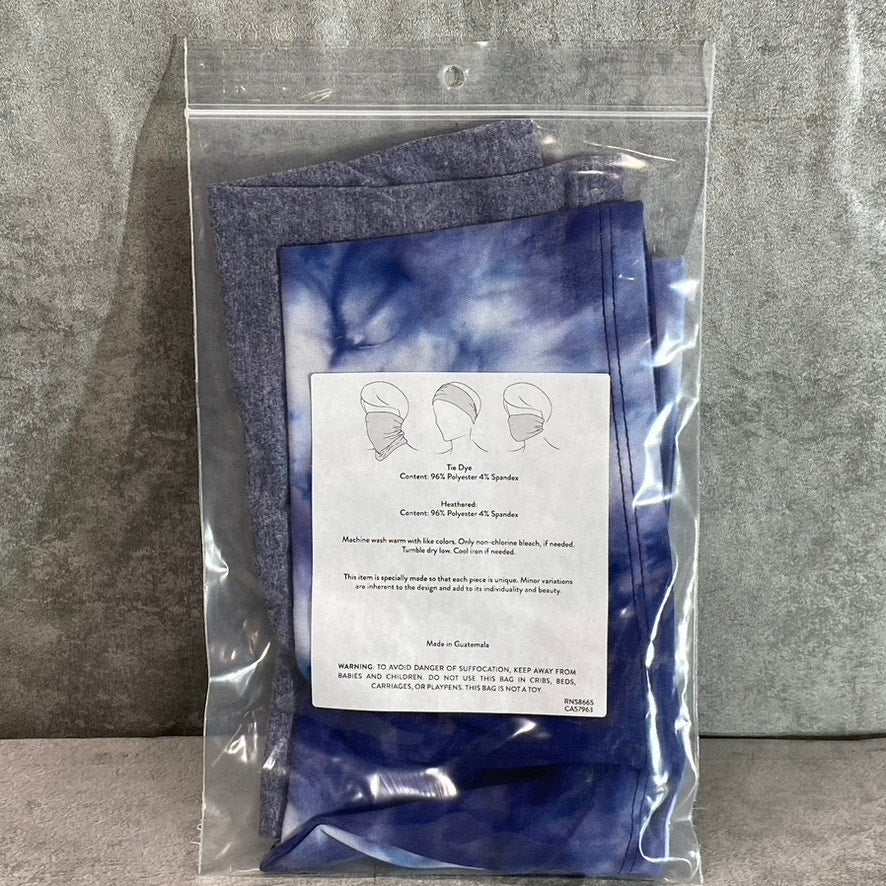 NORDSTROM Kids Gray-Navy Tie-Dye 2-Pack Neck Gaiter SZ OS