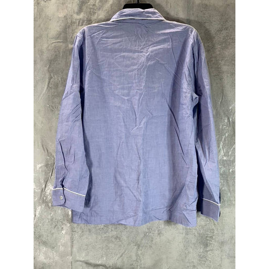 J.CREW Men's Eoe Bold Peri Cotton Button-up Pajama Top SZ S