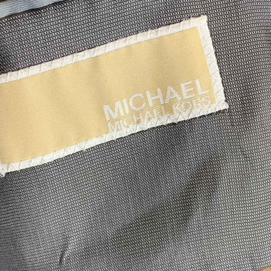 MICHAEL MICHAEL KORS Men's Grey Pinstripe Modern-Fit One-Button Jacket SZ46R