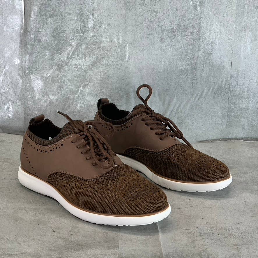 VANCE CO. Men's Brown Knit Waller Casual Lace-Up Dress Shoes SZ 9