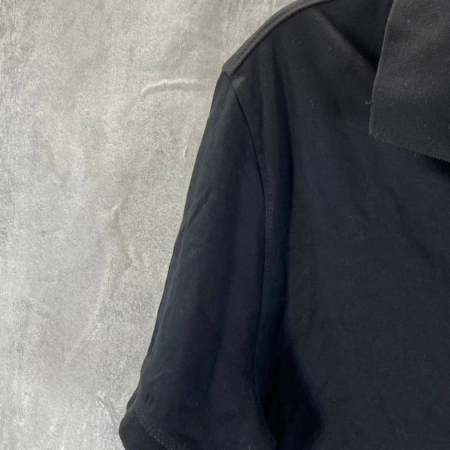 BANANA REPUBLIC Men's Black Solid New Performance Short-Sleeve Polo SZ M