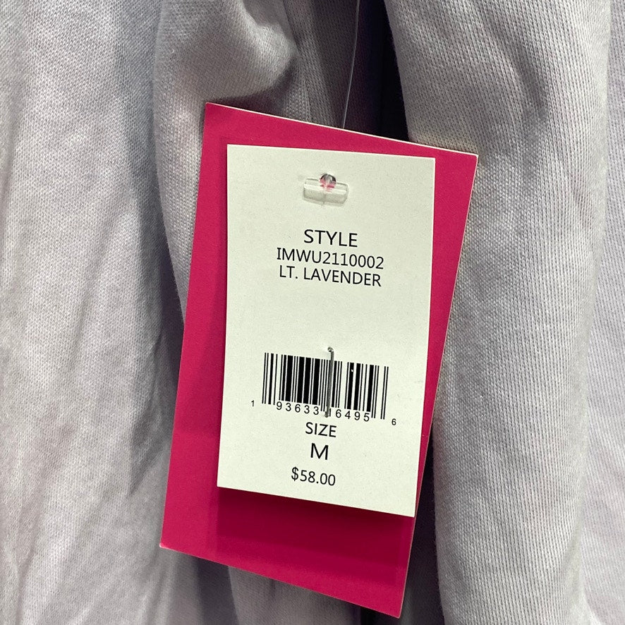 ISAAC MIZRAHI Light Lavender Boat Neck 3/4 Sleeve Top SZ M