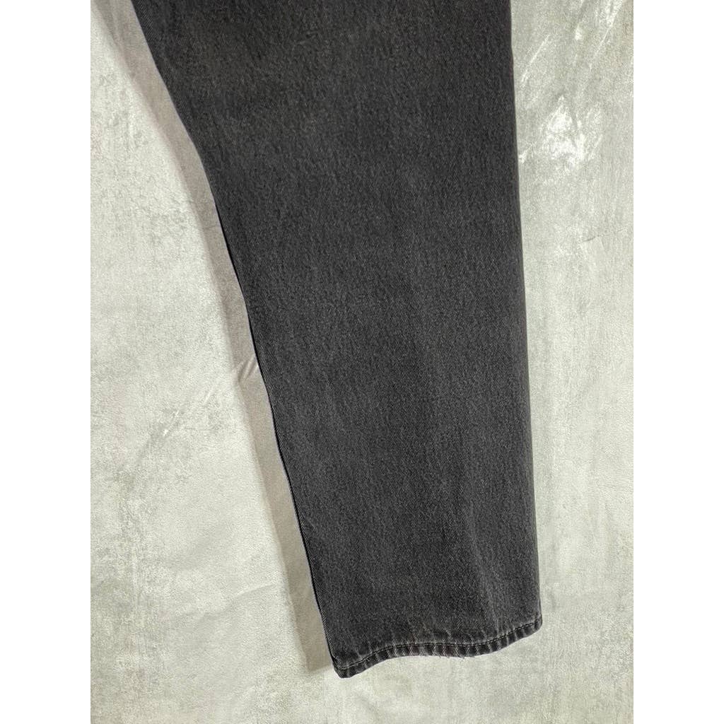 LEVI'S Men's Black 505 Regular-Fit Straight-Leg Denim Non-Stretch Jeans SZ 40X30