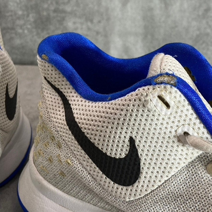 NIKE Kid's White-Blue Kyrie 3 GS Mesh Lace-Up Basketball Sneakers SZ 7Y