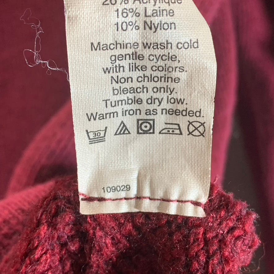 J.CREW Women's Cabernet Funnelneck Long Sleeve Pullover Sweatshirt SZ XS