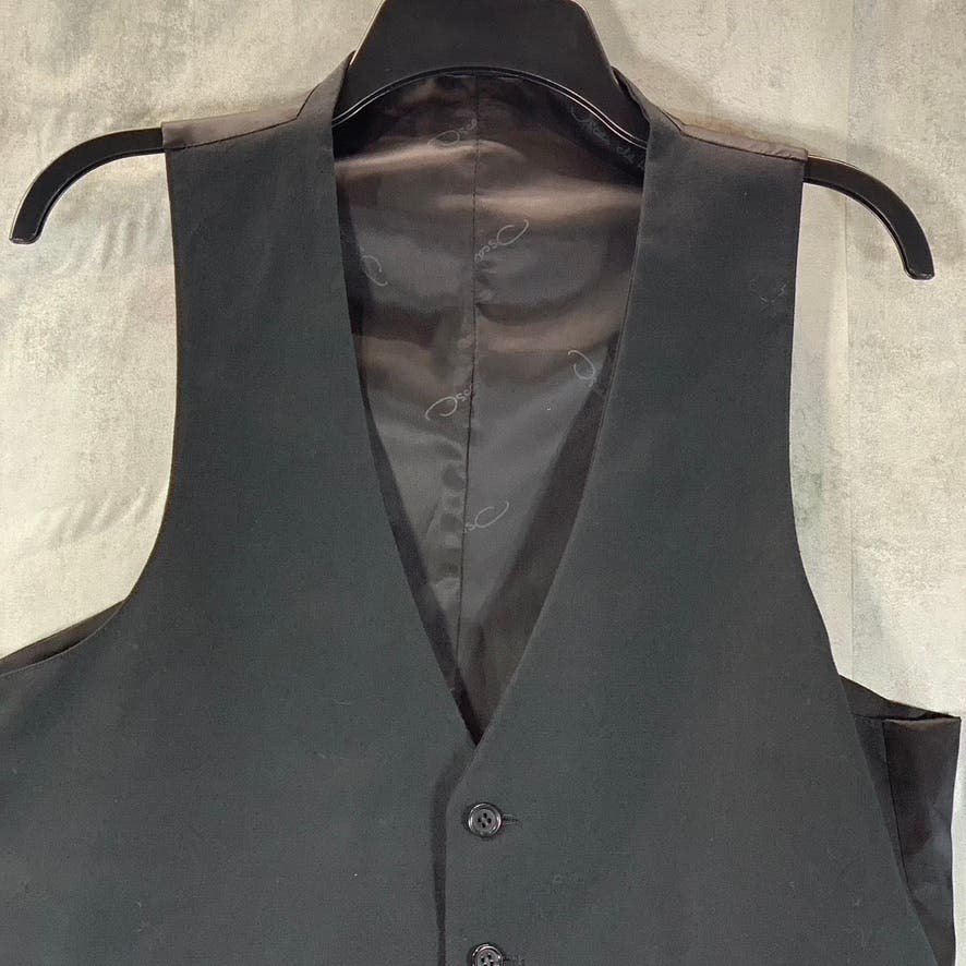 OSCAR DE LA RENTA Men's Black Four-Button Suit Vest SZ NA