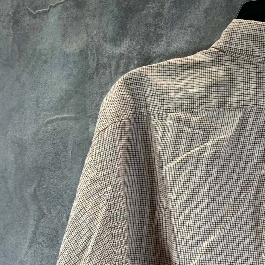 RALPH LAUREN Men's Tan Gingham Blake Classic-Fit Long-Sleeve Button-Up Shirt SZM