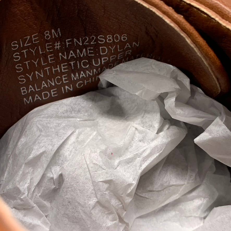 NICK GRAHAM Men's Brown Faux-Leather Dylan Lace-Up Oxfords SZ 8