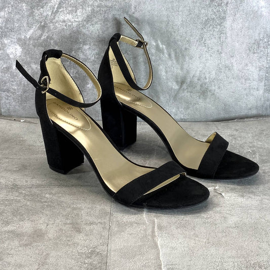 BANDOLINO Women's Black Armory Round-Toe Block-Heel Ankle-Strap Dress Sandal SZ9