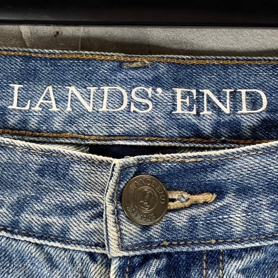 LANDS' END Men's Stone Wash Traditional-Fit Non-Stretch Jeans SZ 36