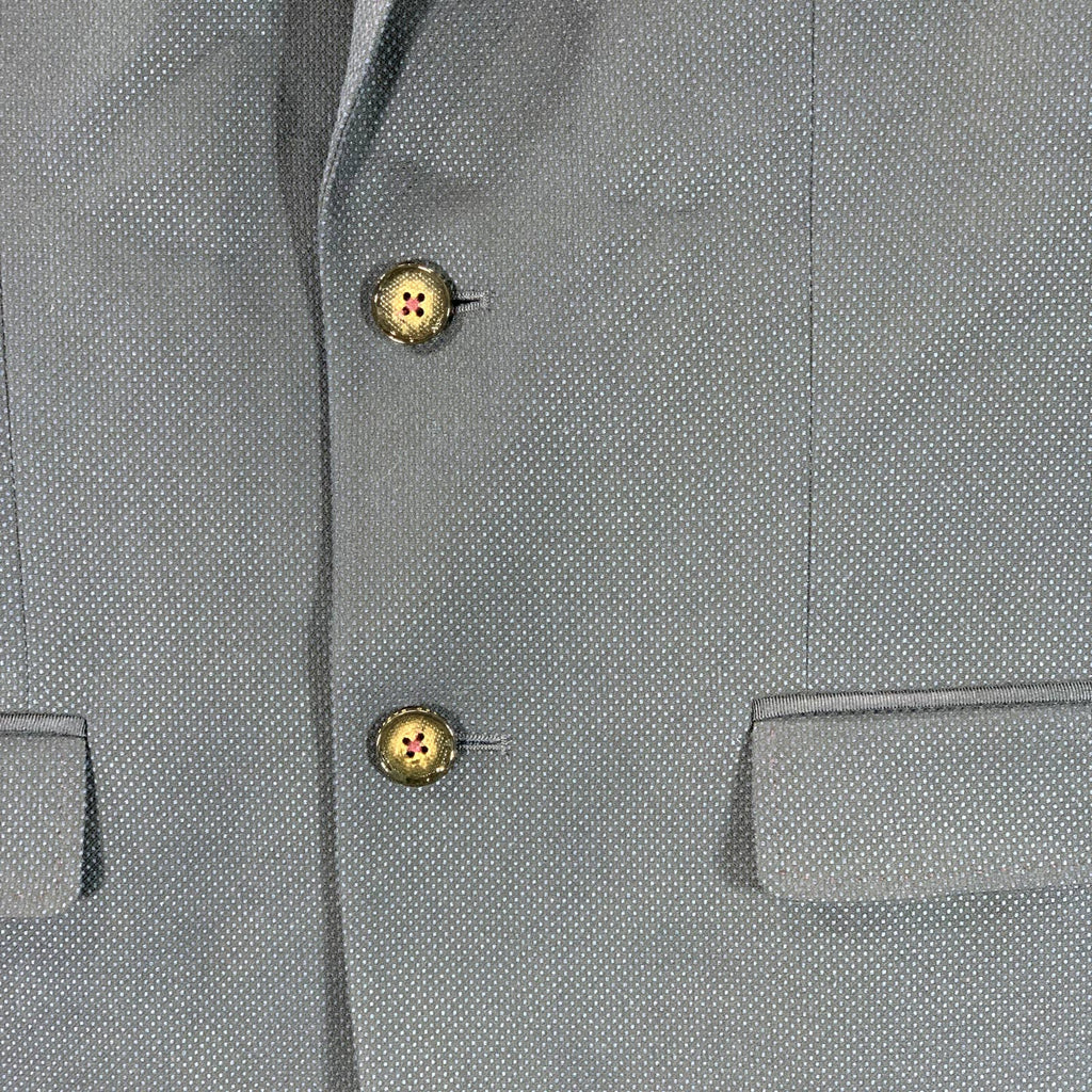 TED BAKER Men's Navy Hemsby Slim-Fit Textured Two-Button Suit Jacket SZ 3(US38)