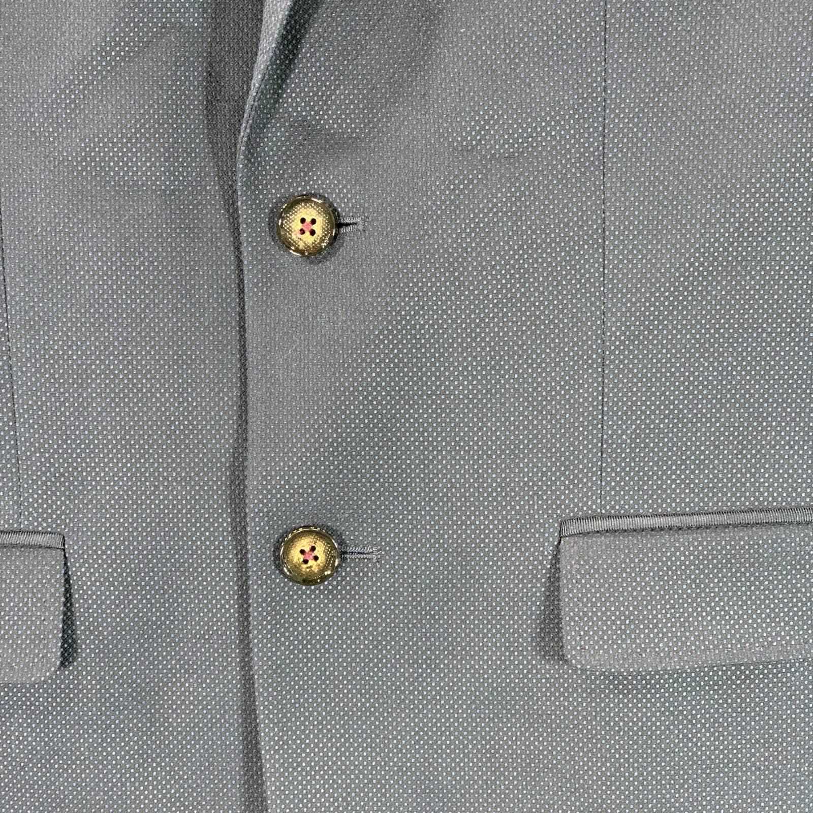 TED BAKER Men's Navy Hemsby Slim-Fit Textured Two-Button Suit Jacket SZ 3(US38)