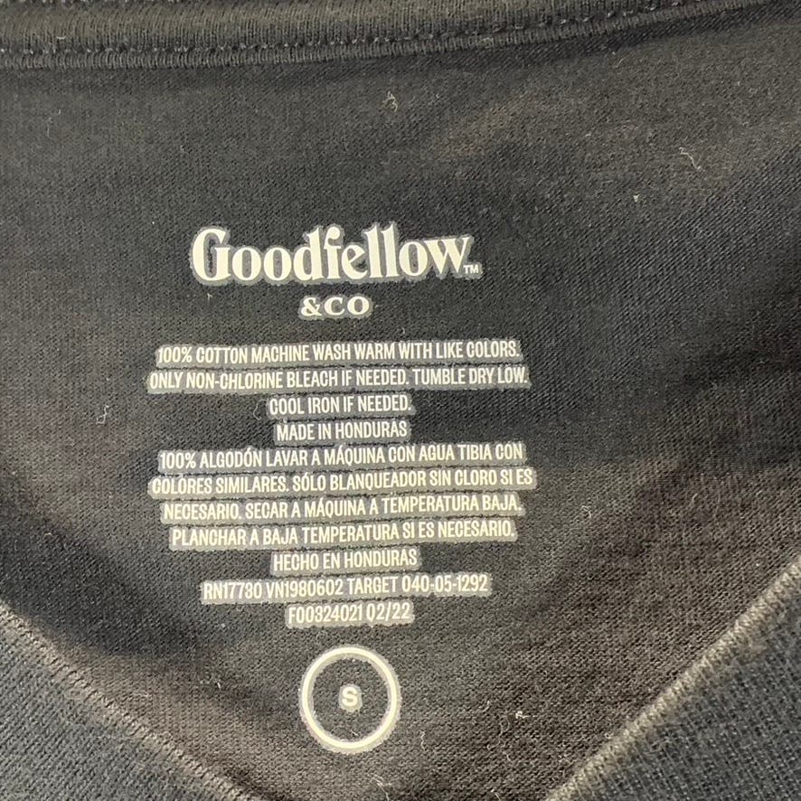 GOODFELLOW & CO Men's Black Everyday Wear V-Neck Short Sleeve T-Shirt SZ S