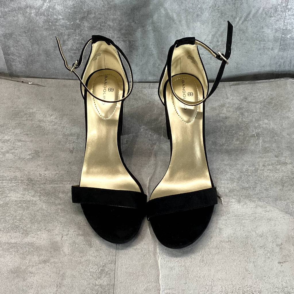 BANDOLINO Women's Black Armory Round-Toe Block-Heel Ankle-Strap Dress Sandal SZ9