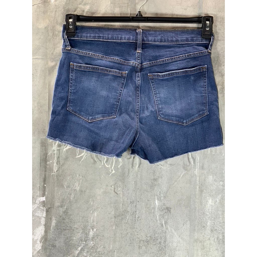 J.CREW Women's Dark Blue Raw Hem Denim Shorts SZ 28