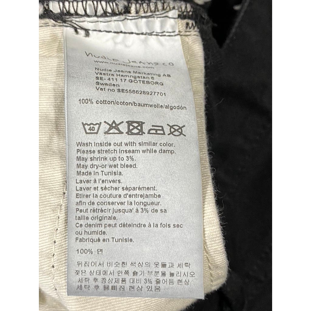 NUDIE JEANS Men's Black Soul Lofty Lo Denim Jeans SZ 26X30