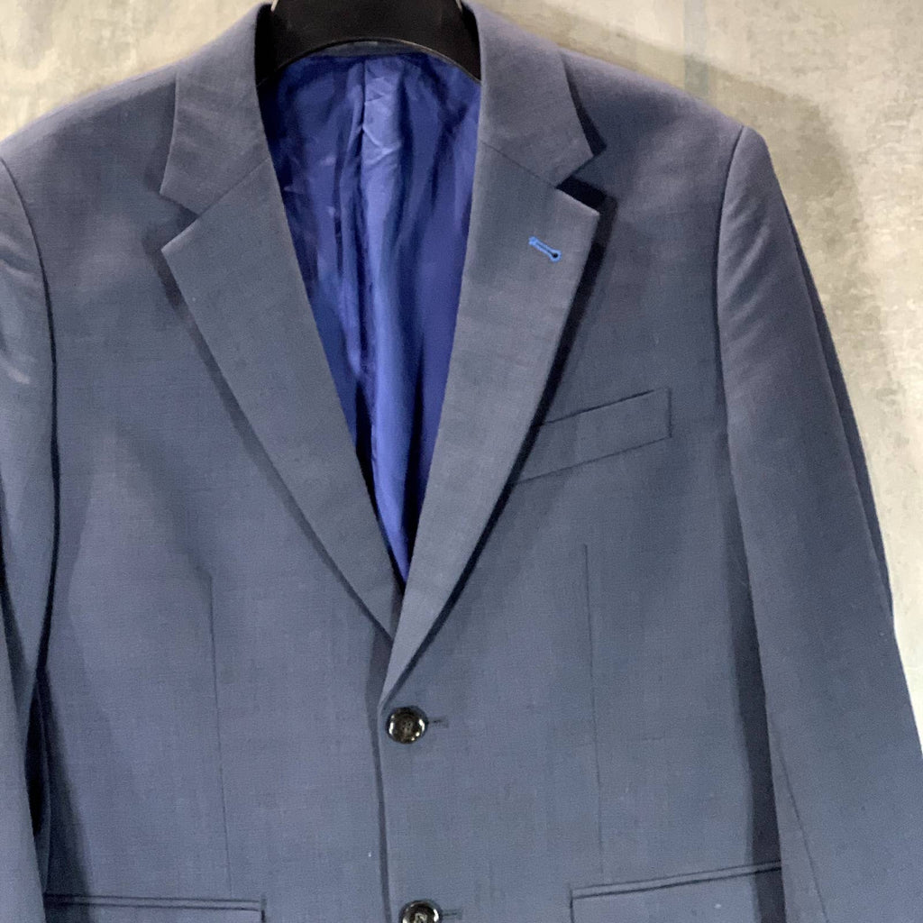 INDOCHINO Men's Blue Two-Button Long-Sleeve Suit Jacket SZ N/A