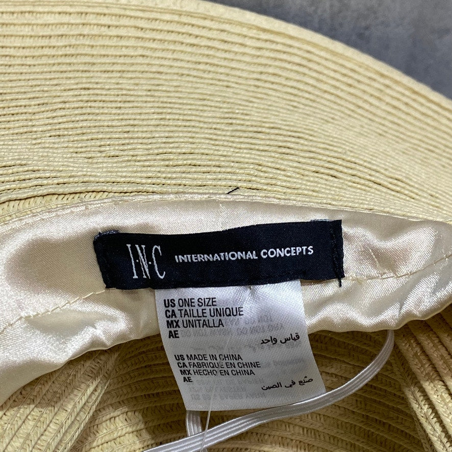 INC INTERNATIONAL CONCEPTS Tan Oversize-Bow Floppy Hat OS