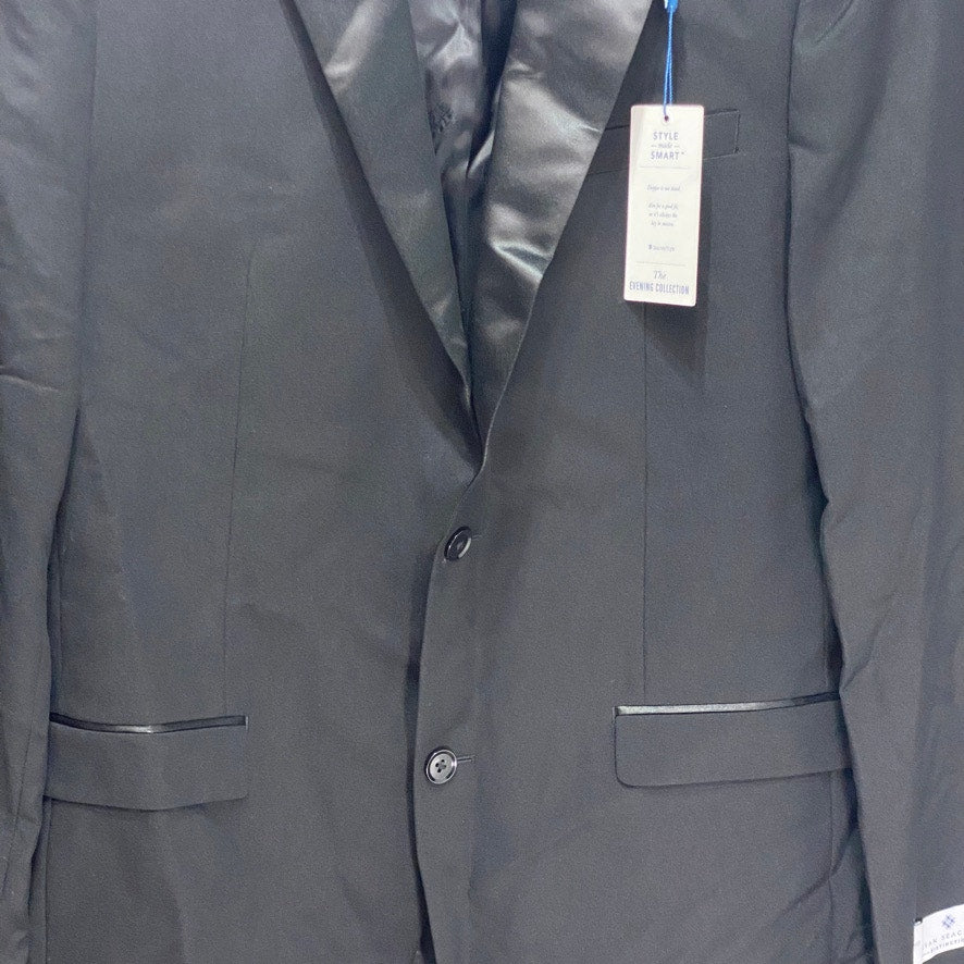 RYAN SEACREST DISTINCTION Black Slim-Fit Stretch Long Tuxedo Jacket SZ 40