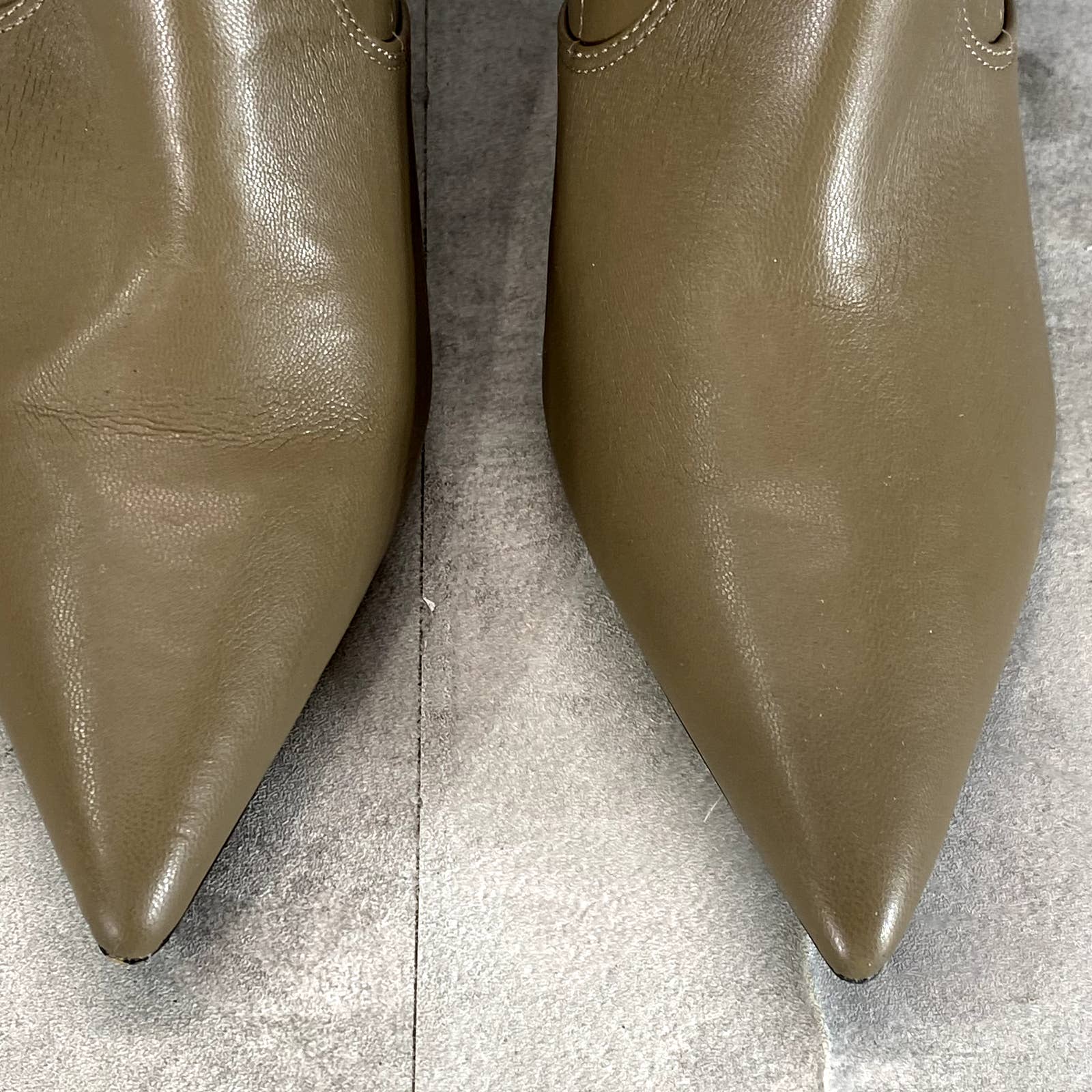 FRANCO SARTO Women's Clay Taupe Synthetic Avana Side-Zip Mid-Calf Booties SZ 8