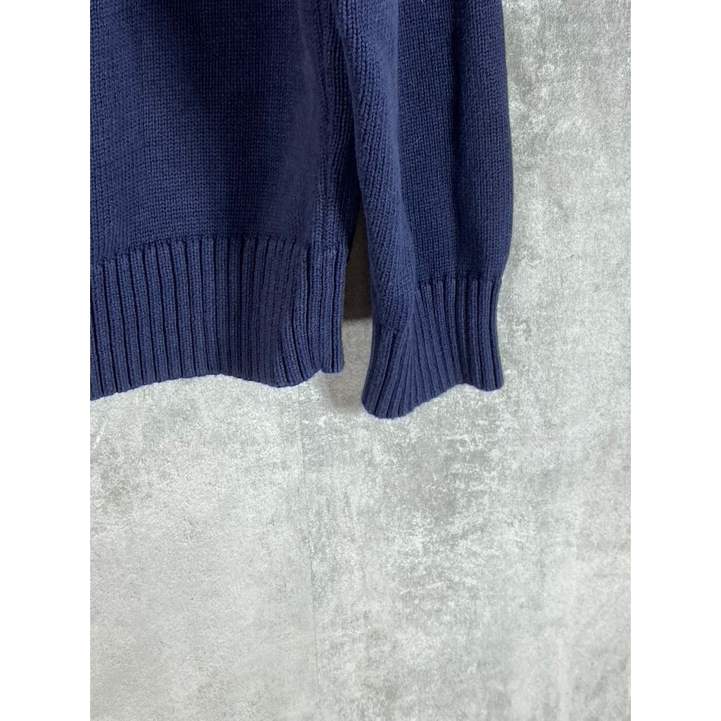 J.CREW Men's Navy Heritage Cotton Knit Crewneck Long Sleeve Sweater SZ L