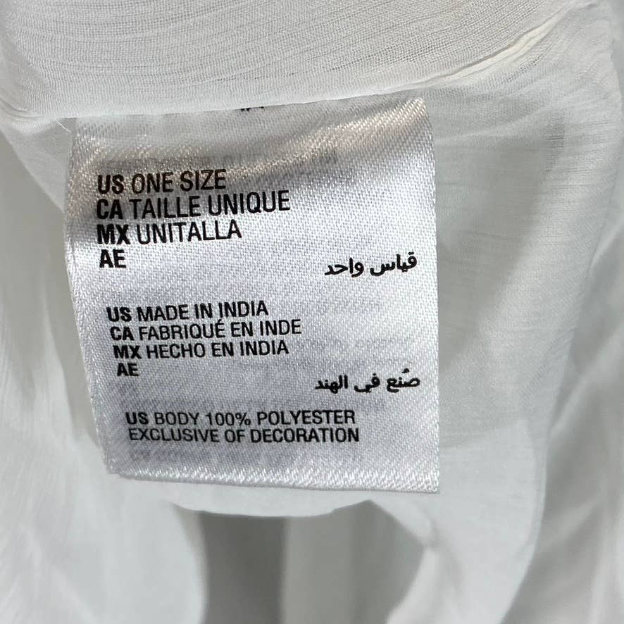 INC INTERNATIONAL CONCEPTS Women's White Open-Front Fringe Kimono Coverup SZ OS