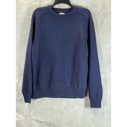 J.CREW Men's Navy Heritage Cotton Knit Crewneck Long Sleeve Sweater SZ L