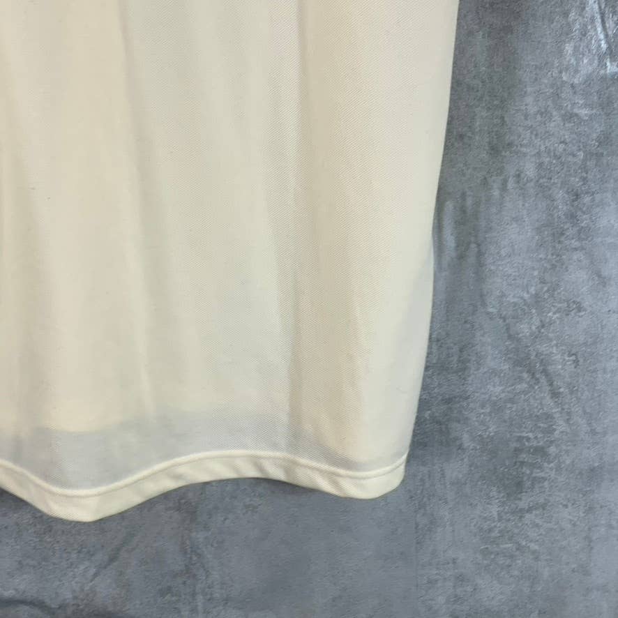 LACOSTE Men's Cream Classic-Fit Pique Short-Sleeve Polo Shirt SZ XL