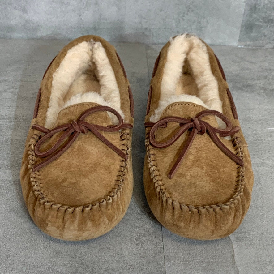 UGG Chestnut Dakota Round-Toe Slip-On Suede Wool Slippers SZ 6