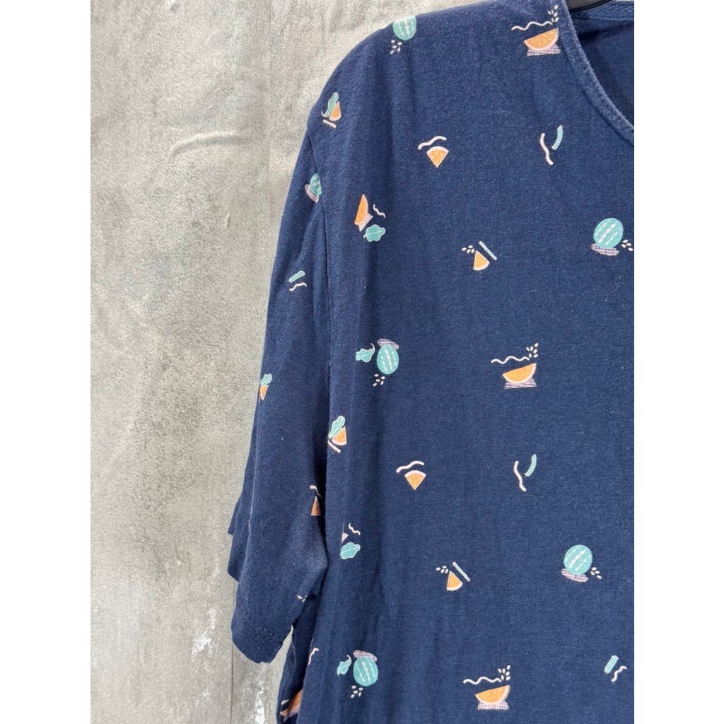 FRANK + OAK Men's Navy Watermelon Crewneck Short Sleeve T-Shirt SZ XL