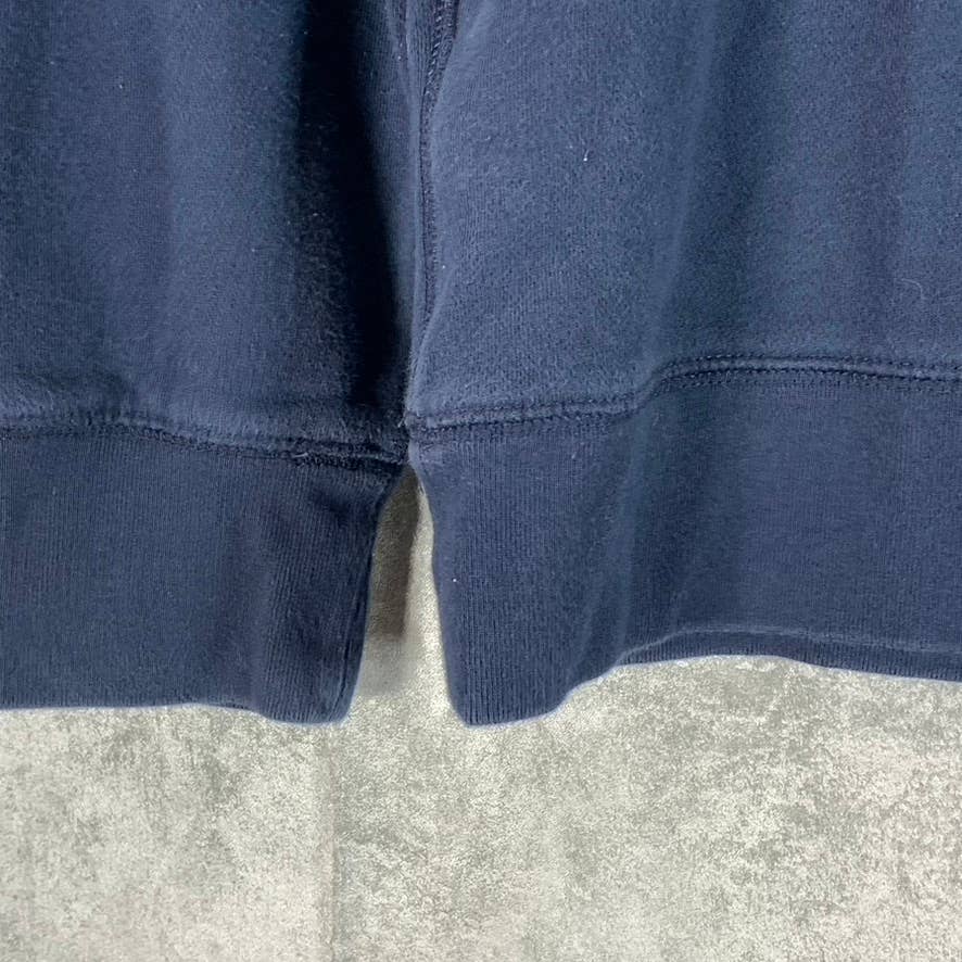 LANDS' END Men's Navy School Uniform Pullover Hooded Sweatshirt SZ M