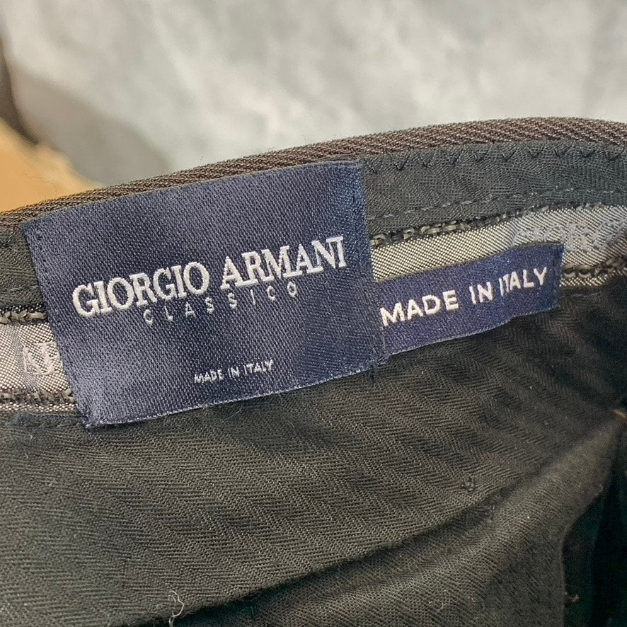 GIORGIO ARMANI Men's Brown Double Pleated Dress Pants SZ 52(US 40)