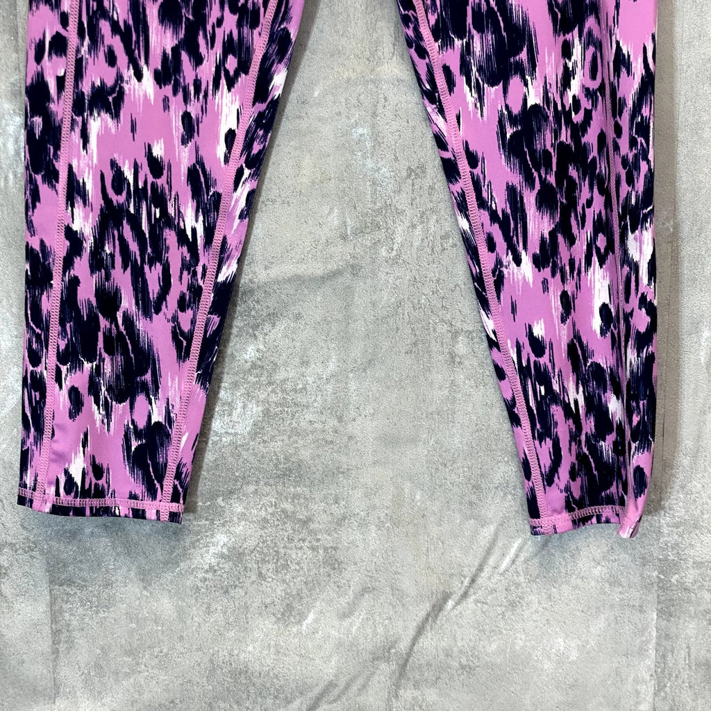 Z BY ZELLA Girl's Purple Opera Saker Print High-Rise Pull-On Cropped Leggings SZ XL