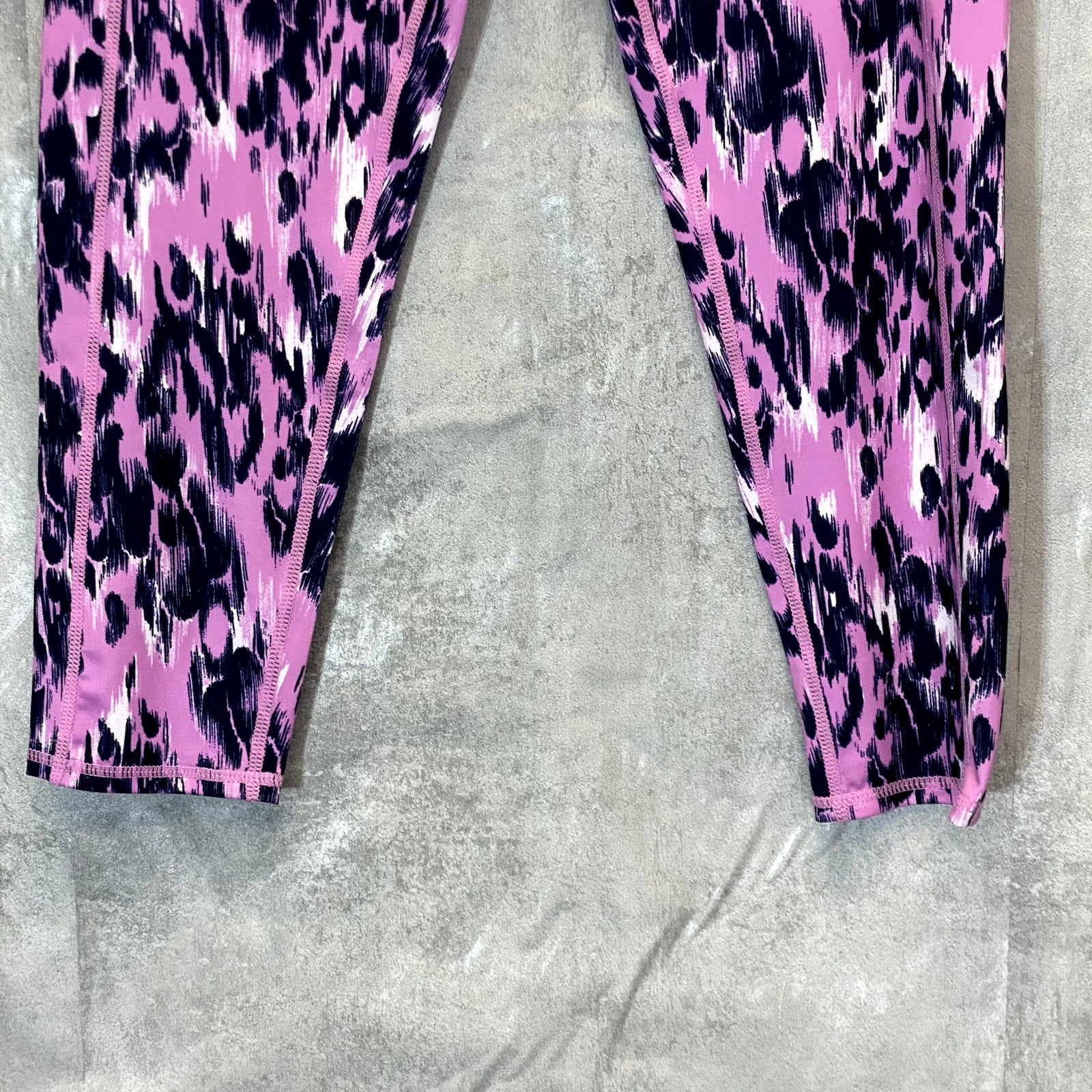 Z BY ZELLA Girl's Purple Opera Saker Print High-Rise Pull-On Cropped Leggings SZ XL