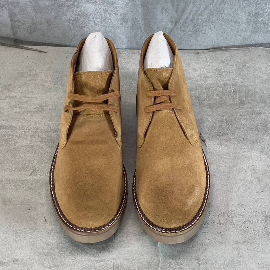 RESERVED FOOTWEAR NEW YORK Men's Tan Suede Keon Lace-Up Chukka Boots SZ 9.5